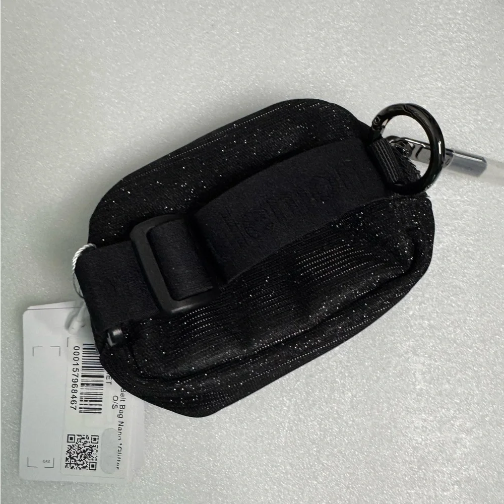 Lululemon everywhere  belt bag nano Black glitter  Pouch - Picture 2 of 4